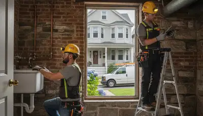Boston, MA plumber repairing a residential pipe for plumbing service on plumbersbostonma.com