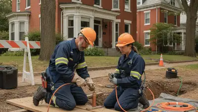Boston, MA plumber repairing a residential plumbing issue for Plumbers Boston MA