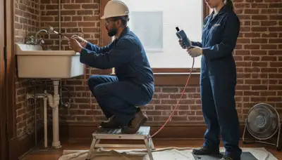 Boston, MA plumber repairing a residential pipe for professional plumbing service