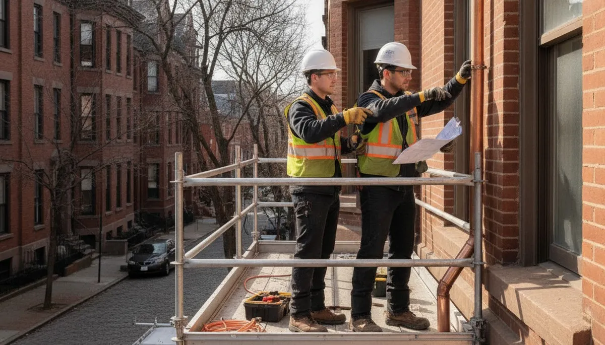 Boston, MA plumber repairing a residential plumbing fixture for emergency service