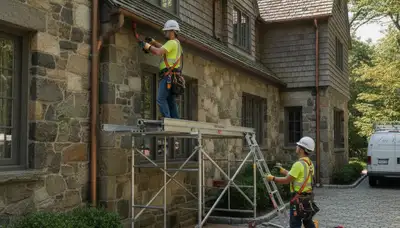 Boston, MA plumber repairing a residential pipe for plumbing service by PlumbersBostonMA.com