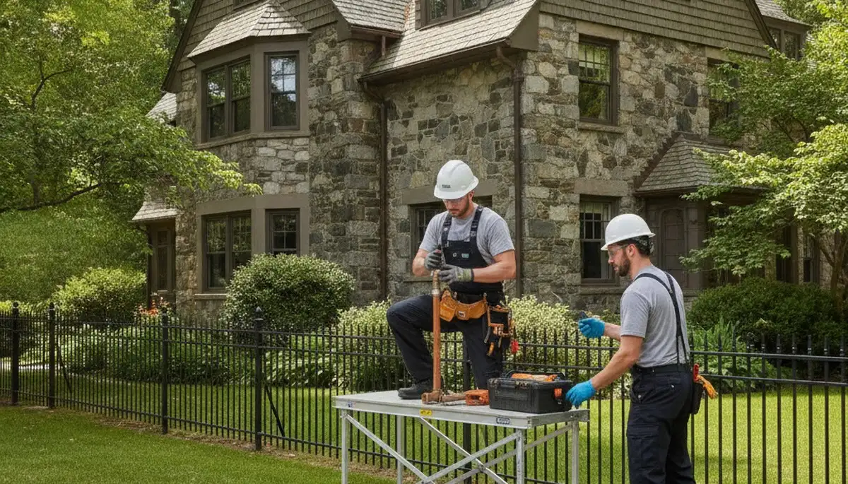 Boston, MA plumber repairing residential plumbing for a local home service call