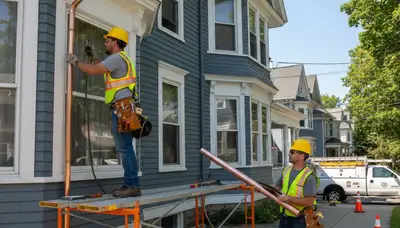 Boston, MA plumbing repair technician servicing pipes for a local plumbing business