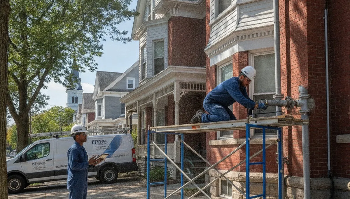 Boston, MA plumber repairing a leak for residential plumbing service