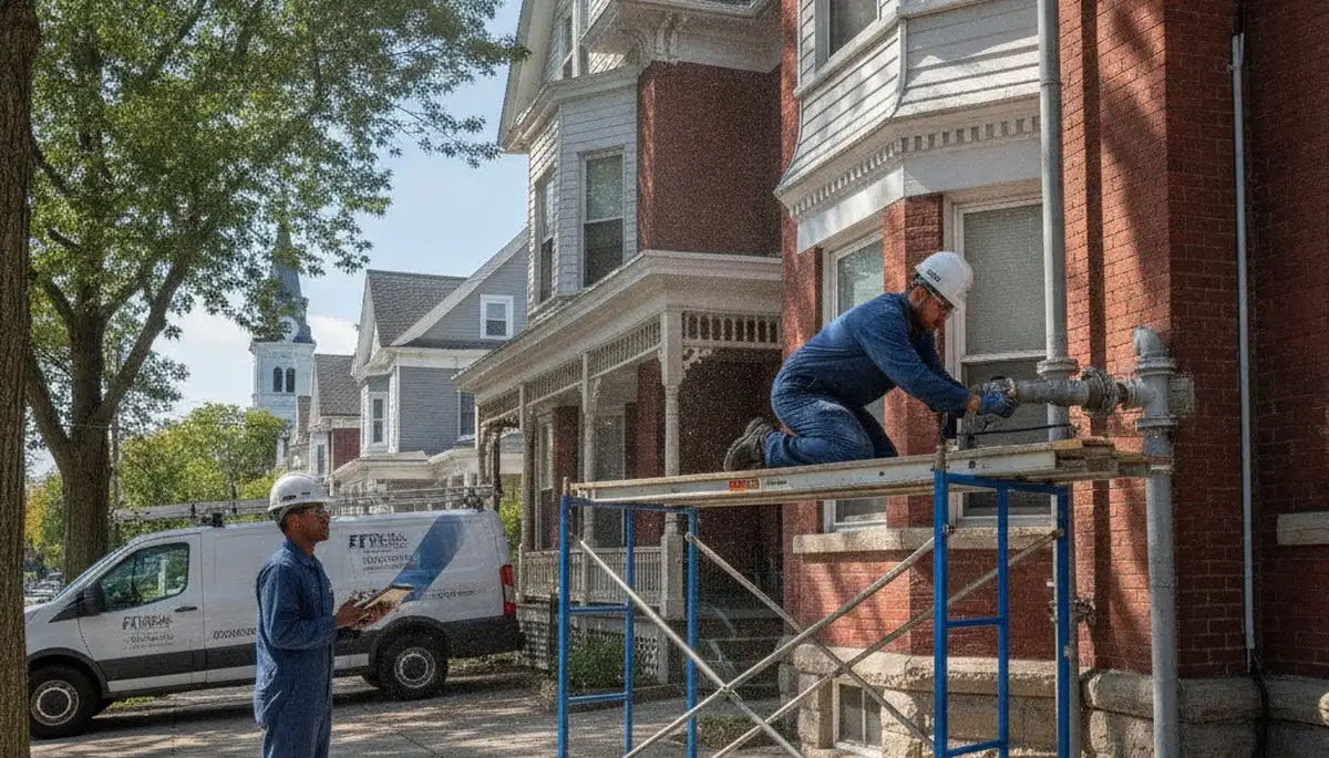Boston, MA plumber repairing a leak for residential plumbing service