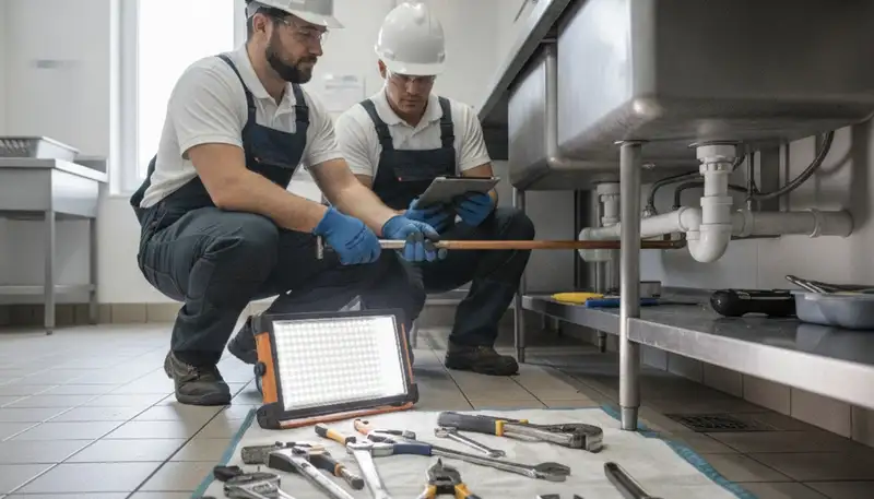 Boston, MA plumber repairing a residential pipe for fast plumbing repair service