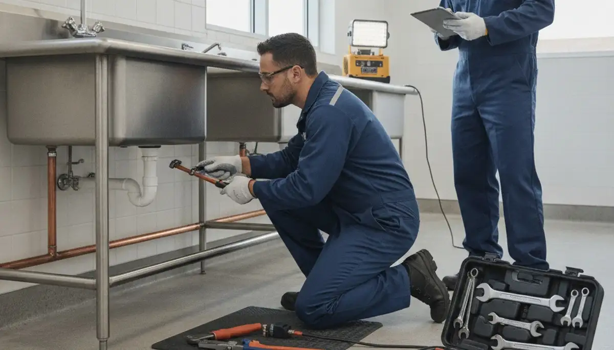 Boston, MA plumber repairing pipes in a home for fast, reliable plumbing service