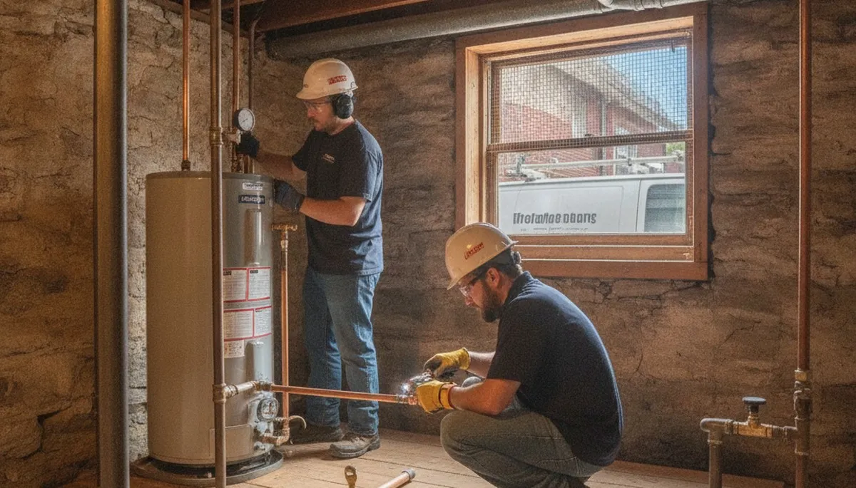 Boston, MA plumber repairing a residential pipe for plumbing repair service