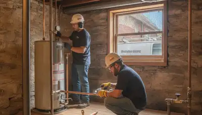 Boston, MA plumber repairing a residential pipe for plumbing repair service