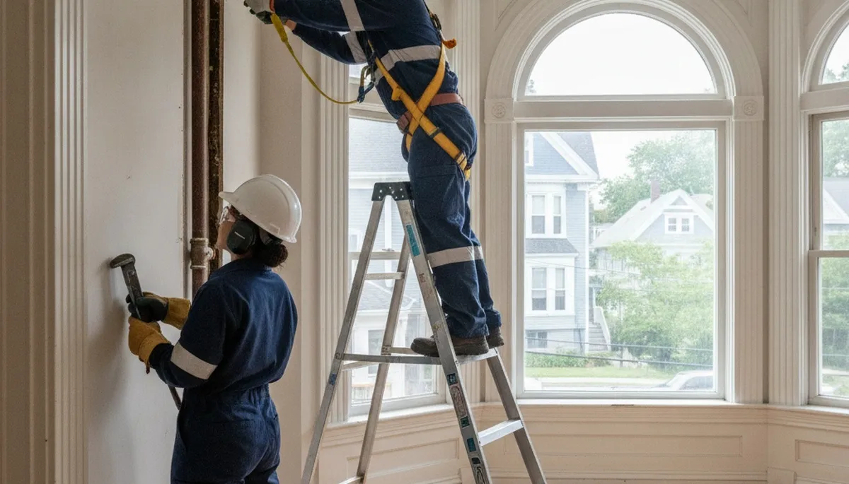 Boston, MA plumber repairing a residential pipe for plumbing service