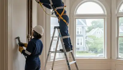 Boston, MA plumber repairing a residential pipe for plumbing service