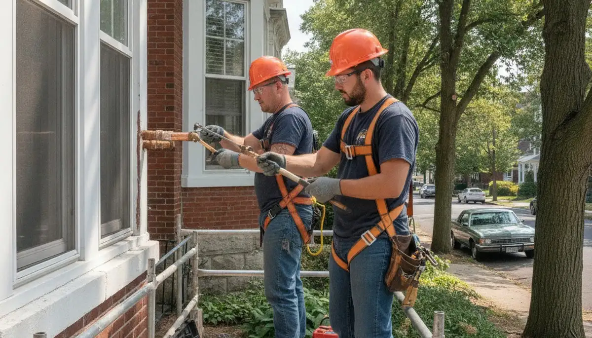 Boston, MA plumber repairing a plumbing fixture for a residential service call
