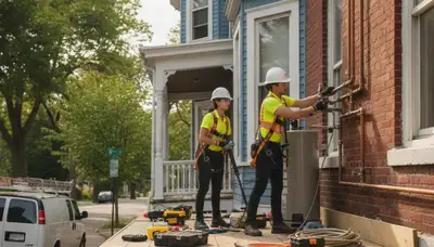 Boston, MA plumbing repair technician servicing a residential pipe leak for plumbersbostonma.com