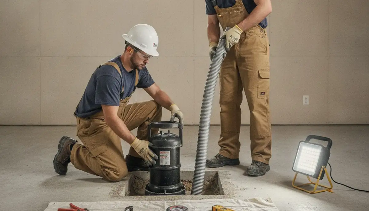 Boston MA plumber installing sump pump to protect basement from flooding