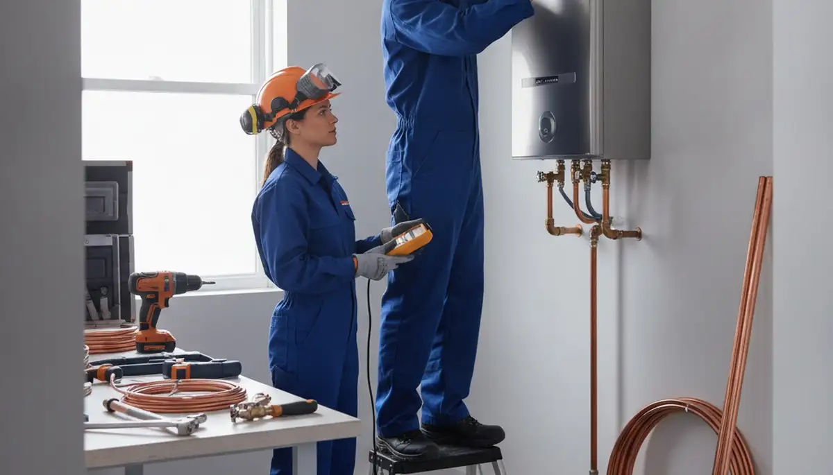 Tankless water heater installation service in Boston, MA by On Call Plumbers