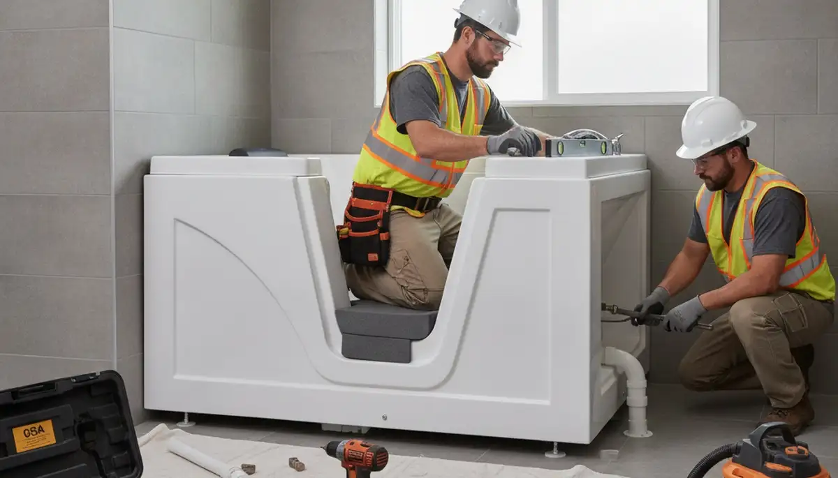 Walk-in tub installation for Boston, MA homeowners by On Call Plumbers