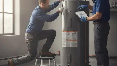 Boston, MA plumber repairing a water heater for reliable home plumbing service